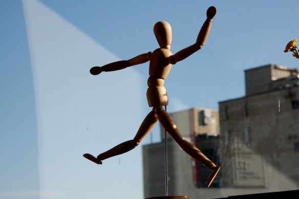 Montreal Mänchen am Fenster